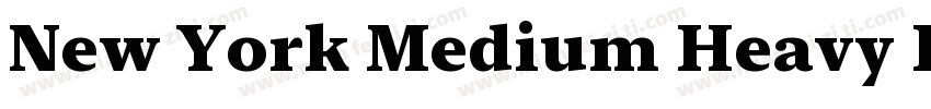 New York Medium Heavy Italic字体转换